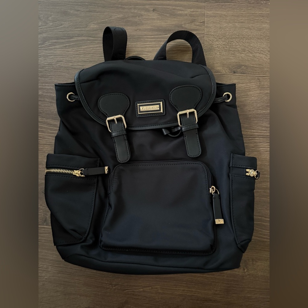 Calvin Klein Belfast Nylon Buckle Backpack In Black Stylish Designer Bag Purse